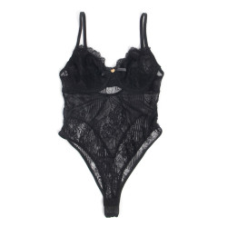 Subblime - 955618 Body En Dentelle Avec Fermeture En Bas Noir S/M
